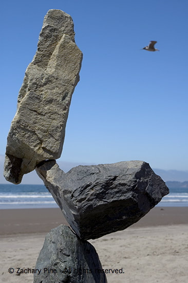 Afternoon, Stinson Beach, California. Rocks. I spend an hour with these rocks. I am sweating; the rocks are hot too. 2005.
